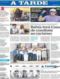 Capa do jornal A Tarde 17/01/2026