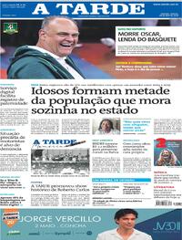 Capa do jornal A Tarde 18/04/2026