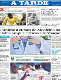 Capa do jornal A Tarde 19/03/2026