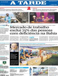 Capa do jornal A Tarde 19/09/2026