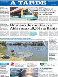 Capa do jornal A Tarde 20/01/2026