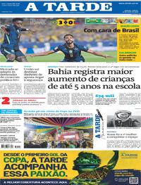 Capa do jornal A Tarde 20/06/2026