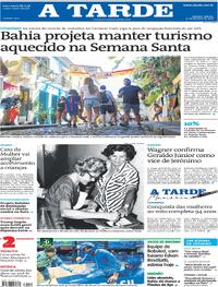 Capa do jornal A Tarde 21/02/2026