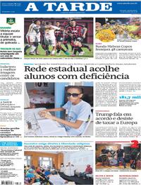 Capa do jornal A Tarde 22/01/2026