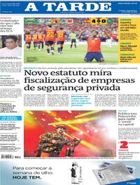Capa do jornal A Tarde 22/06/2026