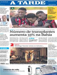 Capa do jornal A Tarde 23/02/2026