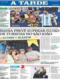 Capa do jornal A Tarde 23/06/2026