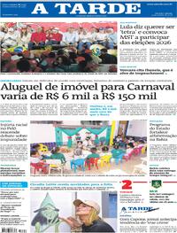 Capa do jornal A Tarde 24/01/2026