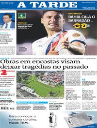 Capa Jornal A Tarde