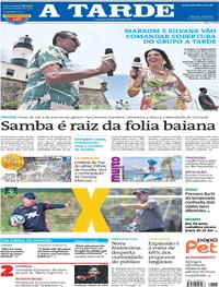 Capa do jornal A Tarde 25/01/2026