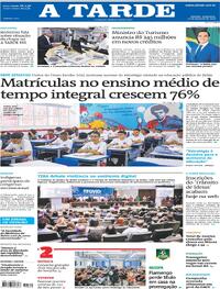 Capa do jornal A Tarde 27/02/2026