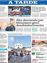 Capa do jornal A Tarde 28/01/2026