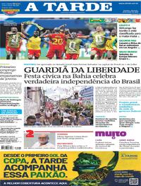 Capa do jornal A Tarde 28/06/2026