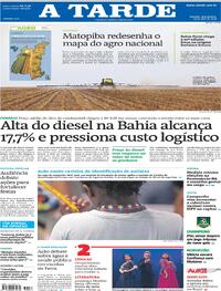 Capa do jornal A Tarde 29/04/2026