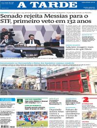 Capa do jornal A Tarde 30/04/2026