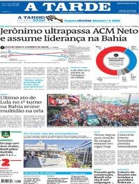 Capa Jornal A Tarde
