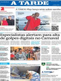 Capa do jornal A Tarde 31/01/2026