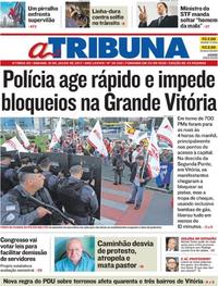 Capa do jornal A Tribuna 01/07/2017