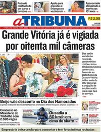 Capa do jornal A Tribuna 02/06/2017