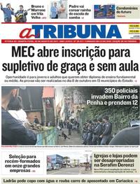 Capa do jornal A Tribuna 02/08/2017