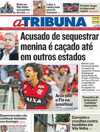 Capa do jornal A Tribuna 02/11/2017