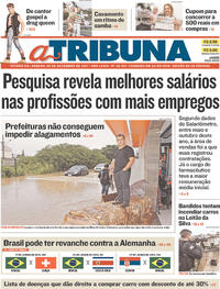 Capa do jornal A Tribuna 02/12/2017
