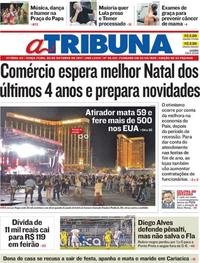 Capa do jornal A Tribuna 03/10/2017