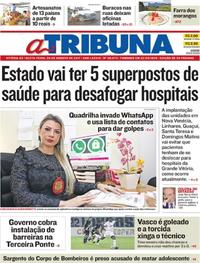 Capa do jornal A Tribuna 04/08/2017