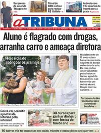Capa do jornal A Tribuna 04/10/2017