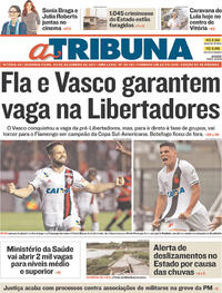 Capa do jornal A Tribuna 04/12/2017