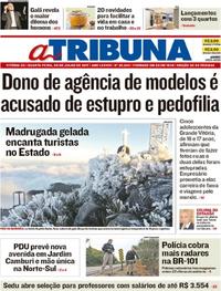 Capa do jornal A Tribuna 05/07/2017