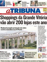 Capa do jornal A Tribuna 05/09/2017