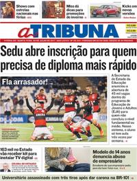 Capa do jornal A Tribuna 06/07/2017
