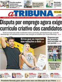 Capa do jornal A Tribuna 06/08/2017