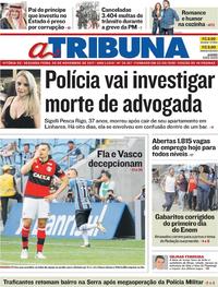 Capa do jornal A Tribuna 06/11/2017