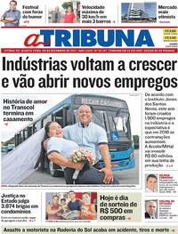 Capa do jornal A Tribuna 06/12/2017