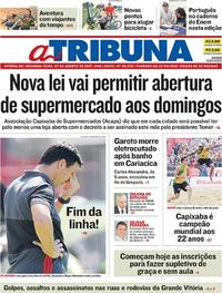 Capa do jornal A Tribuna 07/08/2017