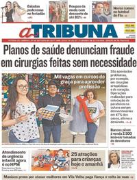 Capa do jornal A Tribuna 07/10/2017