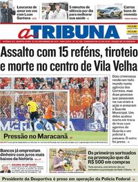Capa do jornal A Tribuna 07/12/2017
