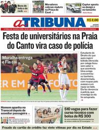 Capa do jornal A Tribuna 08/06/2017