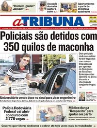 Capa do jornal A Tribuna 09/08/2017