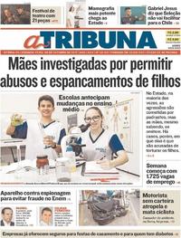 Capa do jornal A Tribuna 09/10/2017