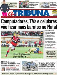 Capa do jornal A Tribuna 09/11/2017