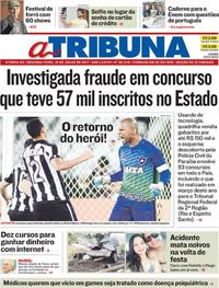 Capa do jornal A Tribuna 10/07/2017