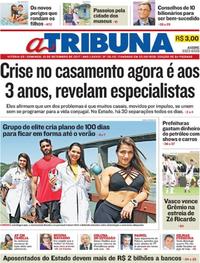 Capa do jornal A Tribuna 10/09/2017
