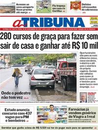 Capa do jornal A Tribuna 10/11/2017