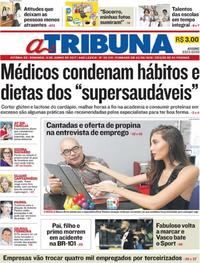 Capa do jornal A Tribuna 11/06/2017