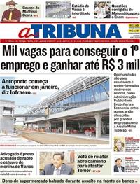 Capa do jornal A Tribuna 11/07/2017