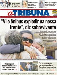 Capa do jornal A Tribuna 12/09/2017