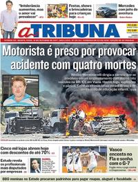 Capa do jornal A Tribuna 12/10/2017